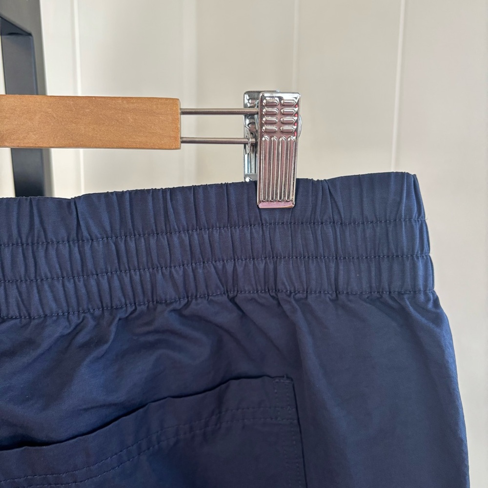 Abercrombie & Fitch Mens Large Navy Cotton Nylon Pull On Cargo Pants Baggy 34x30